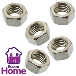 1/4 BSW Whitworth Hexagon Full Nuts Zinc Plated BZP
