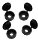 No. 6 - 8 Small Hinged Screw Cover Caps Black (3.9 - 4.2mm Screw)