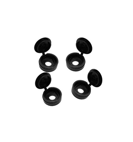 No. 10 - 12 Large Hinged Screw Cover Caps Black (4.8 - 5.5 mm Screw)