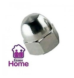 M4 DOME NUTS ZINC PLATED BZP