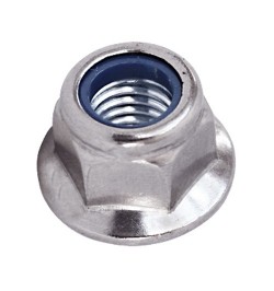 M5 FLANGED NYLOC NUTS BZP ZINC