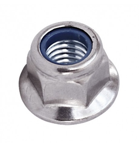 M6 FLANGED NYLOC NUTS BZP ZINC