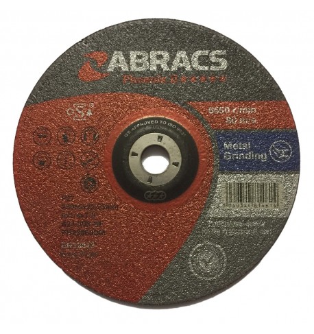 Abracs Phoenix 2 230 x 6 x 22,23mm Depressed Metal Grinding disc - 10 Pack