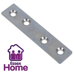 FLAT STEEL MENDING PLATE ZINC PLATED BRACKET - 3" 4" 5" 6" - 75 100 125 150mm